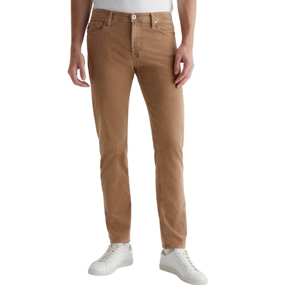 AG Adriano Goldschmied Tellis Modern Slim Corduroy Sulpher Light Truffle - Picture 1 of 13